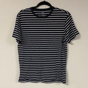 Bombas Navy & White Striped Crew Neck Tee